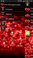 GO SMS Pro Red Heart capture d'écran 3