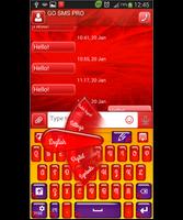 GO SMS Pro Red Love скриншот 3