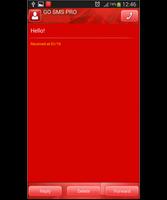 GO SMS Red Love Ekran Görüntüsü 2