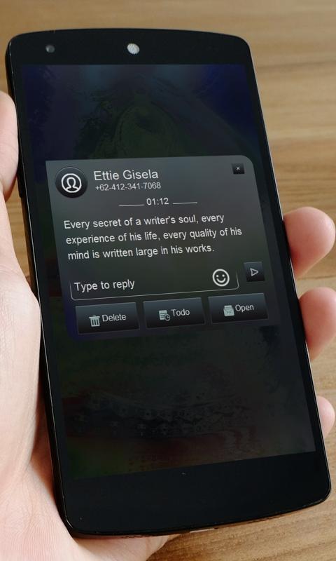 Телефон на время смс. Blue time log for Android.