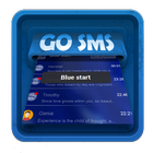 Blue start SMS Art icon