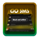काला और पीला SMS कला आइकन