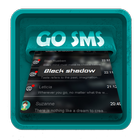 Sombra negro SMS Art icono