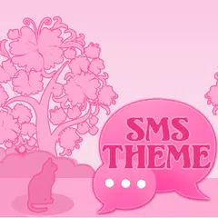 Скачать Cat Pink Theme GO SMS Pro APK