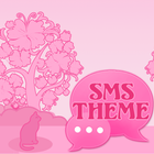 القط الوردي موضوع GO SMS برو أيقونة