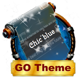 Chic blue SMS Layout icône