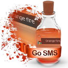 Orange fire S.M.S. Skin icône
