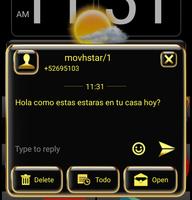 THEME FOR GO SMS GOLD GLASS screenshot 2