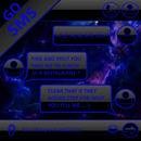 THEME GO SMS DARK SPACE BLUE APK