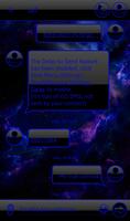 THEME GO SMS DARK SPACE BLUE poster