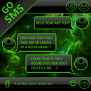 THEME GO SMS DARK SPACE GREEN APK