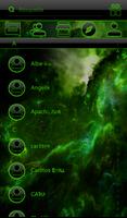 THEME GO SMS DARK SPACE GREEN screenshot 3