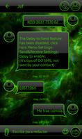 THEME GO SMS DARK SPACE GREEN poster