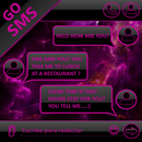 THEME GO SMS DARK SPACE PINK APK