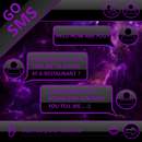THEME GO SMS DARK SPACE PURPLE APK