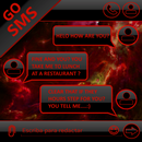 THEME GO SMS DARK SPACE RED APK