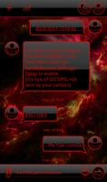 THEME GO SMS DARK SPACE RED poster