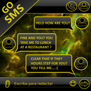 THEME GO SMS DARK SPACE YELLOW APK