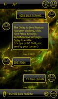 THEME GO SMS DARK SPACE YELLOW Affiche