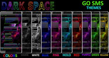 THEME GO SMS DARK SPACE YELLOW capture d'écran 1