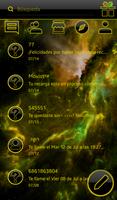 THEME GO SMS DARK SPACE YELLOW capture d'écran 2