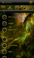 THEME GO SMS DARK SPACE YELLOW capture d'écran 3