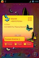 Theme Butterfly for GO SMS capture d'écran 2