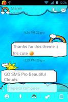 Beautiful Clouds for GO SMS capture d'écran 1