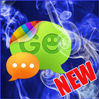 Blue Smoke - GO SMS Pro Theme icône