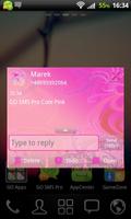 Cute Pink Theme for GO SMS capture d'écran 1