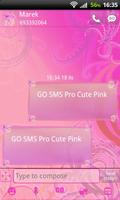 Cute Pink Theme for GO SMS capture d'écran 2