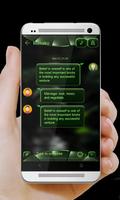 Black and green GO SMS اسکرین شاٹ 2
