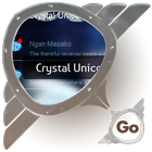 Crystal Unicorn GO SMS icono