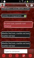 GO SMS Theme Marble RED imagem de tela 1