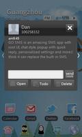 GO SMS Pro Black Texture Theme تصوير الشاشة 1