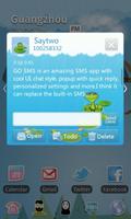 GO SMS Pro Frog Theme captura de pantalla 1