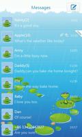 GO SMS Pro Frog Theme syot layar 2