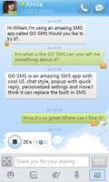 GO SMS Pro GO1.0 Theme تصوير الشاشة 1