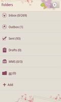 GO SMS Pro Love Letter Theme تصوير الشاشة 1