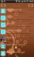 GO SMS Pastel Chocolate Theme captura de pantalla 1