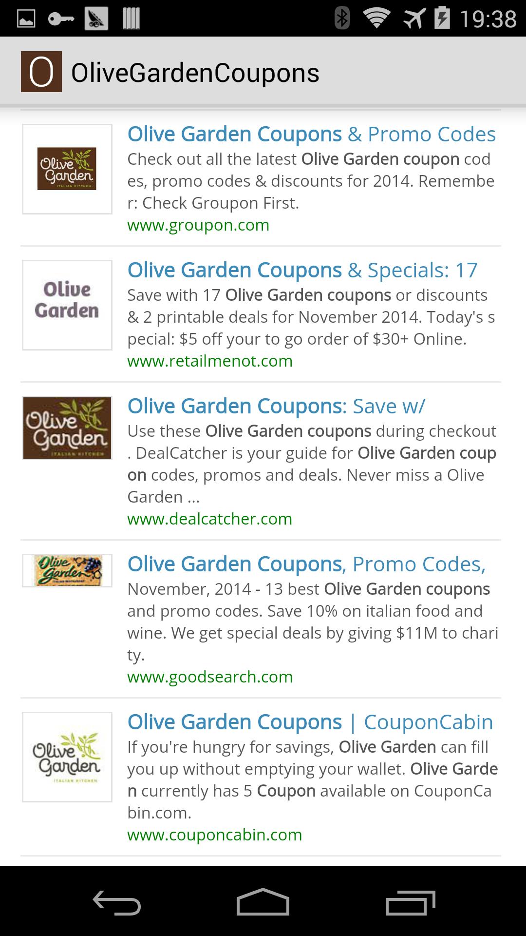 Olive Garden Coupons For Android Apk Download