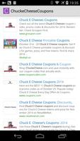 Chuck E Cheese Coupons Affiche