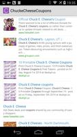 Chuck E Cheese Coupons capture d'écran 1