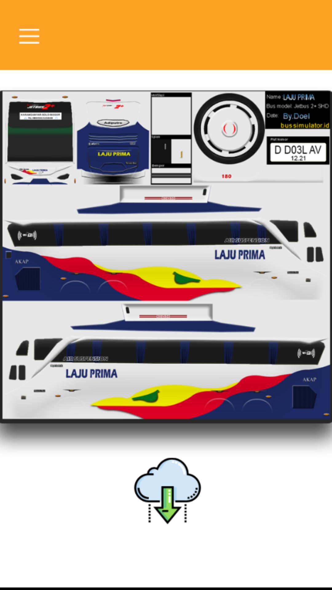 Livery Bus Simulator Shd Laju Prima Arena Modifikasi