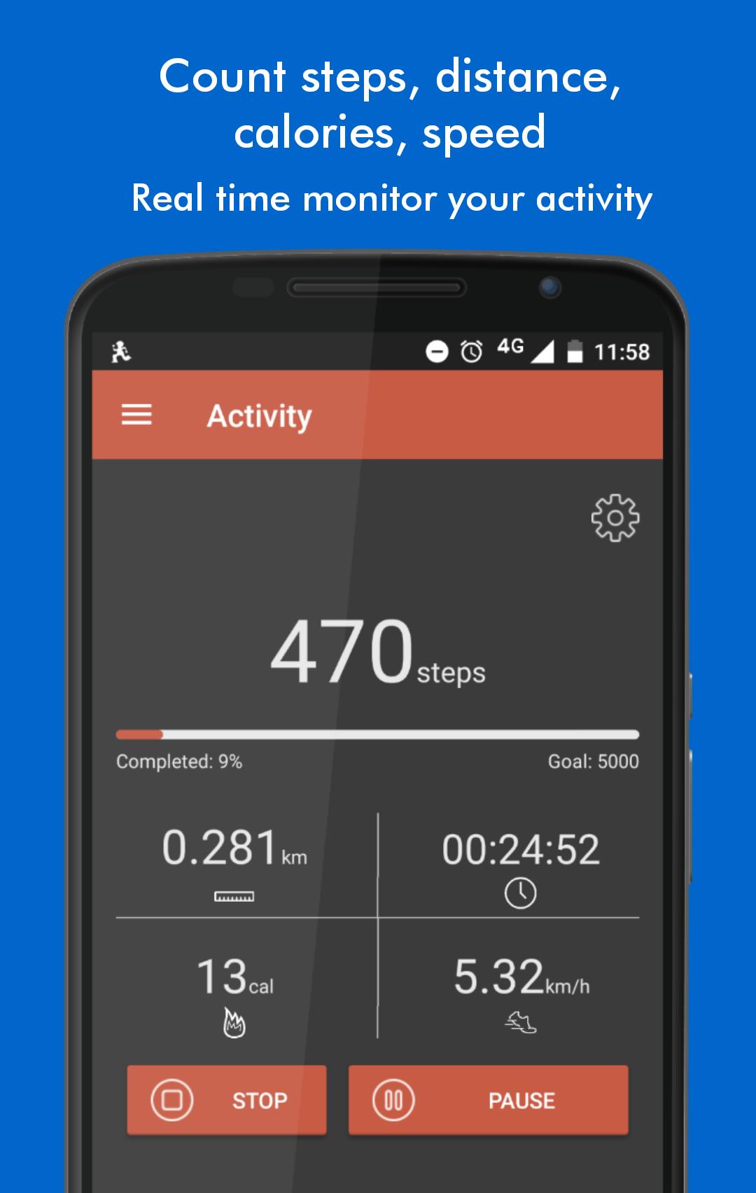 Pedometer Plus, GPS steps counter for Android - APK Download