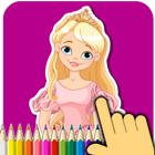 Princess coloring book icône