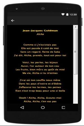 Jean-Jacques Goldman Lyrics APK for Android Download