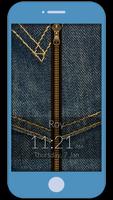 Jeans Zipper Lock Screen 海报