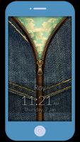 Jeans Zipper Lock Screen Screenshot 1