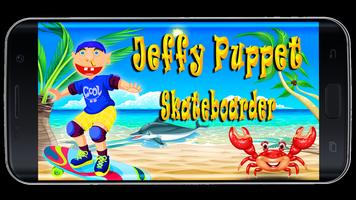 Jeffy The Puppet Skateboarder : Island Beach Affiche